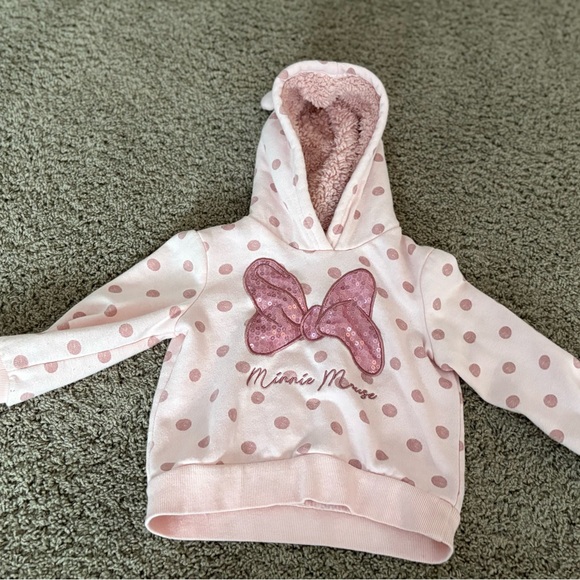 Minnie Mouse Pink Polka Dot 3T Hoodie - Picture 1 of 4